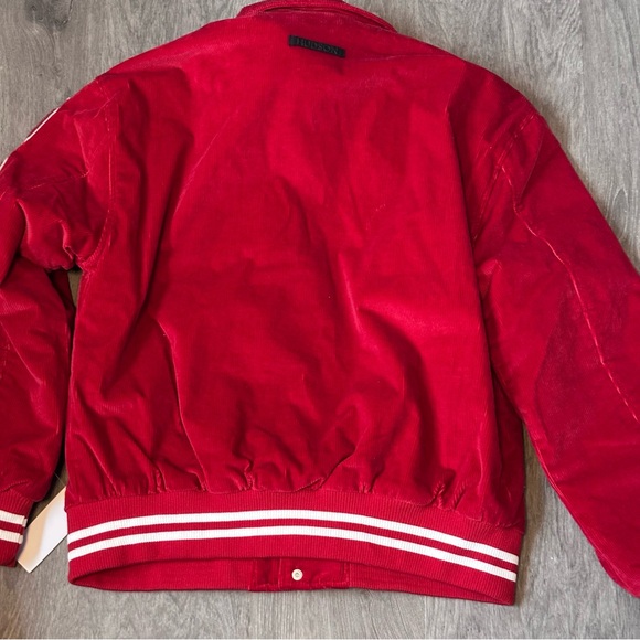 Hudson | Men’s Size Small Red Corduroy ‘Free Thinkers’ Varsity Jacket - NWT! - Picture 9 of 9